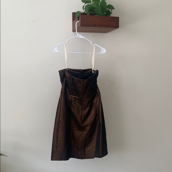 Bronze Strapless Dress w/ Pockets! - Picture 2 of 5